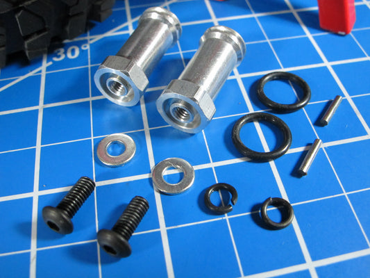 Pair 20mm Wheel Spacer Extend Extension Widener for Tamiya R/C Toy 1/10 Ford F350 Toyota Hilux Tundra Jeep Pajero Bronco High Lift Truck with 12mm Hex adapter hub lock