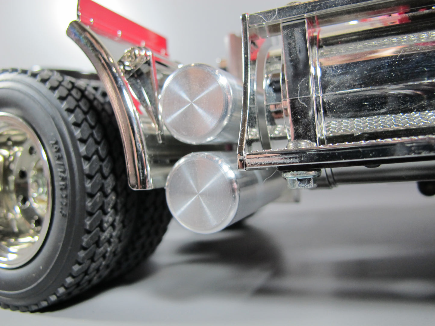 Aluminum Simulate Dual Air Oil Tank Tamiya R/C TOY 1/14 King Knight Grand Hauler Scania Freightliner Globeliner Volvo Mercedes Benz