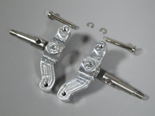 Pair Aluminum Steering Knuckle Arm Upright Spin Shaft for Tamiya 1/14 King Hauler Knight Hauler Grand hauler Globeliner Scania Cascadia