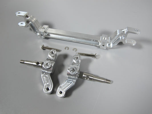 Aluminum 0.5cm Lower Front Axle Upright Bar + Steering Knuckle Arm for Tamiya 1/14 King Hauler Grand Hauler Knight Hauler Cascadia Globeliner Aeromax Scania Actros Man
