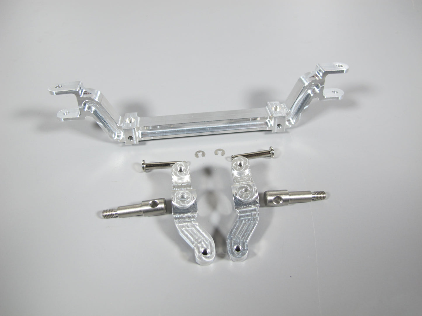 Aluminum 1cm Lower Front Axle Upright + L&R Steering Knuckle Arm for Tamiya 1/14 King Hauler Grand Hauler Knight Hauler Cascadia Aeromax Globeliner Scania Actros Man