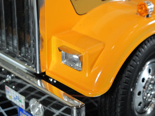 Pair Aluminum Upper Headlight Bezel Housing for Tamiya R/C TOY 1/14 King Hauler Globeliner